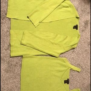 Vintage Silk Blend Tank & Cardigan Set